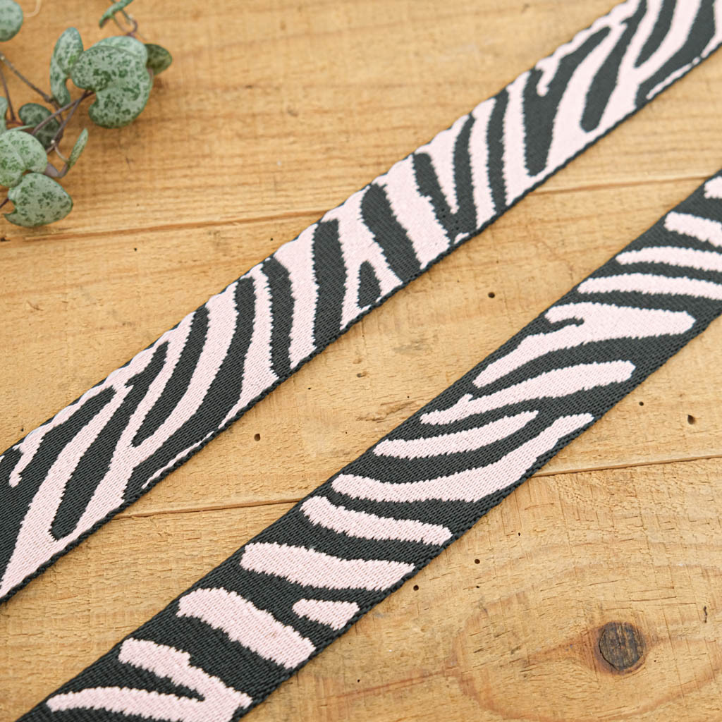 Sangle Motif Zèbre Rose - Maison Klem